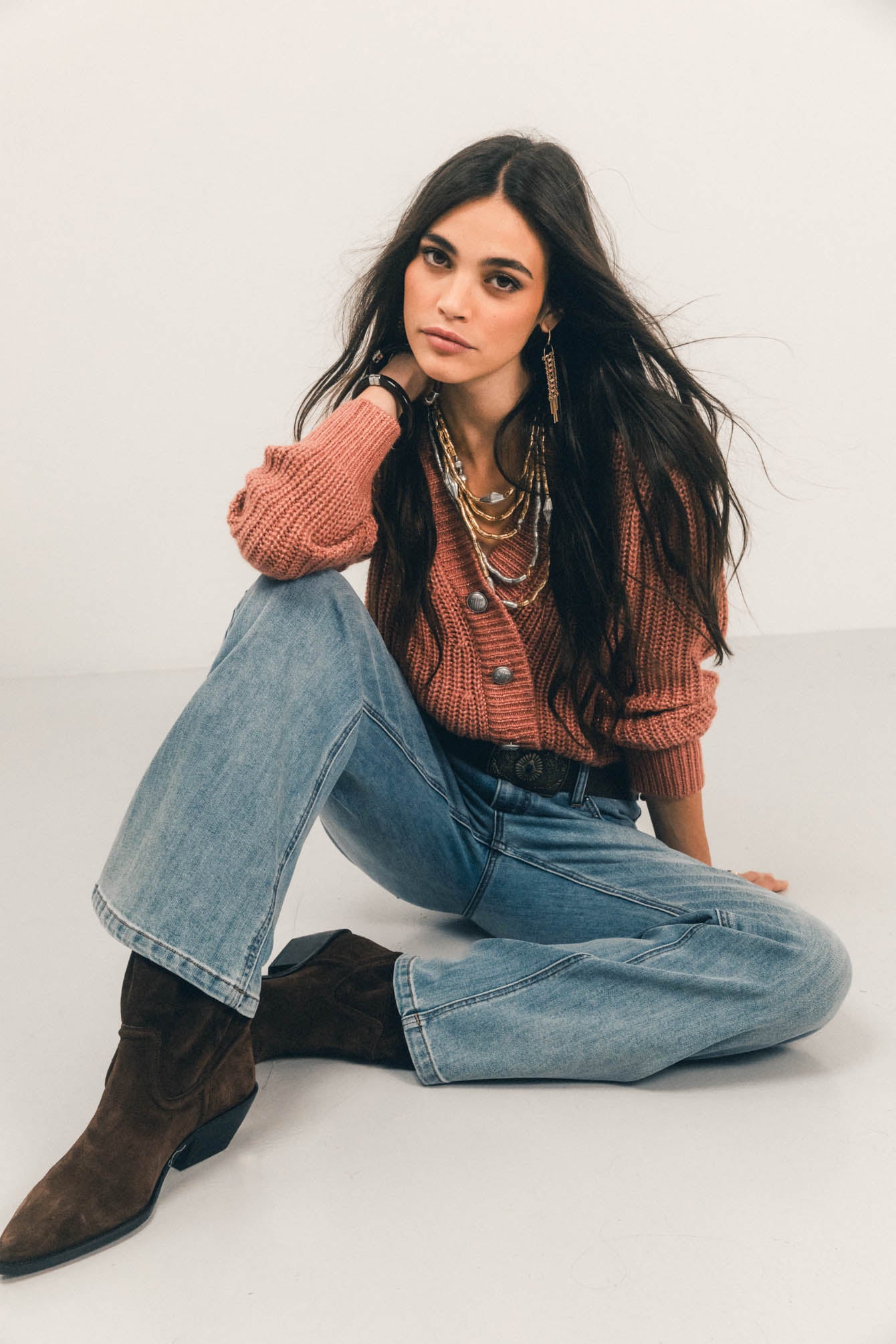 Jean flare bleu ciel seventies | Elora