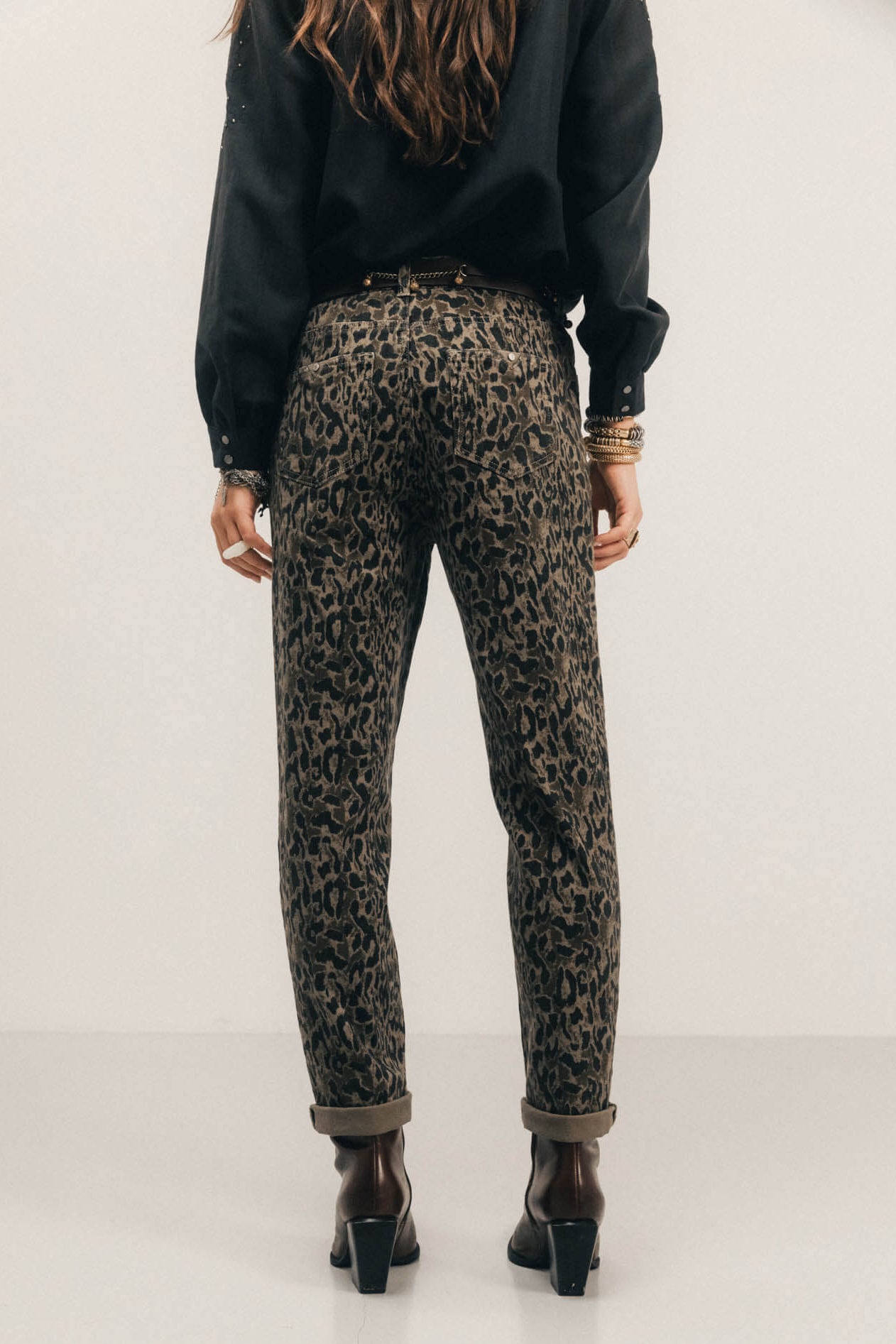 Pantalon imprimé léopard rock bohème | Elora