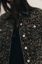 Veste denim léopard esprit western | Elora