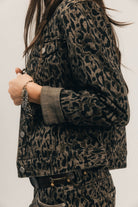 Veste denim léopard esprit western | Elora