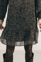 Robe imprimé graphique manches bouffantes | Elora