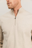 Pull beige chiné col camionneur | Elora