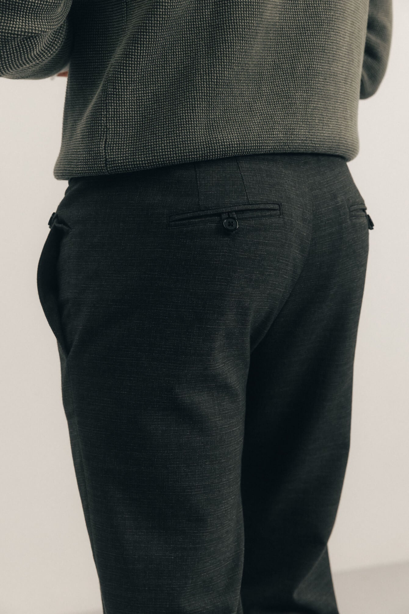 Pantalon kaki carreaux chic | Elora