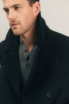 Manteau caban anthracite col tailleur | Elora