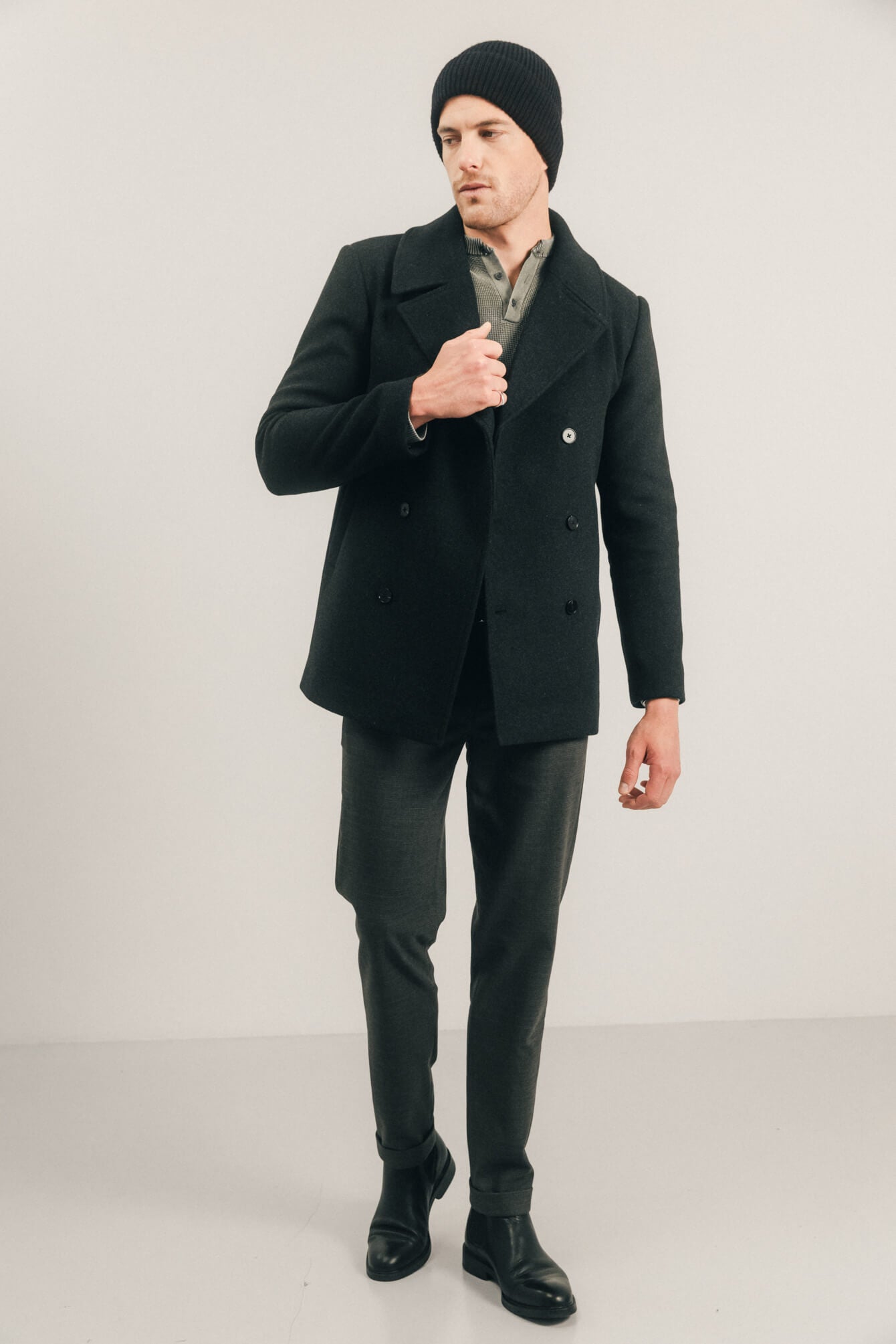 Pantalon kaki carreaux chic | Elora