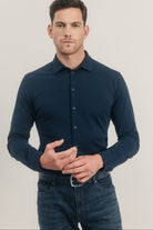 Chemise maille navy confort | Elora