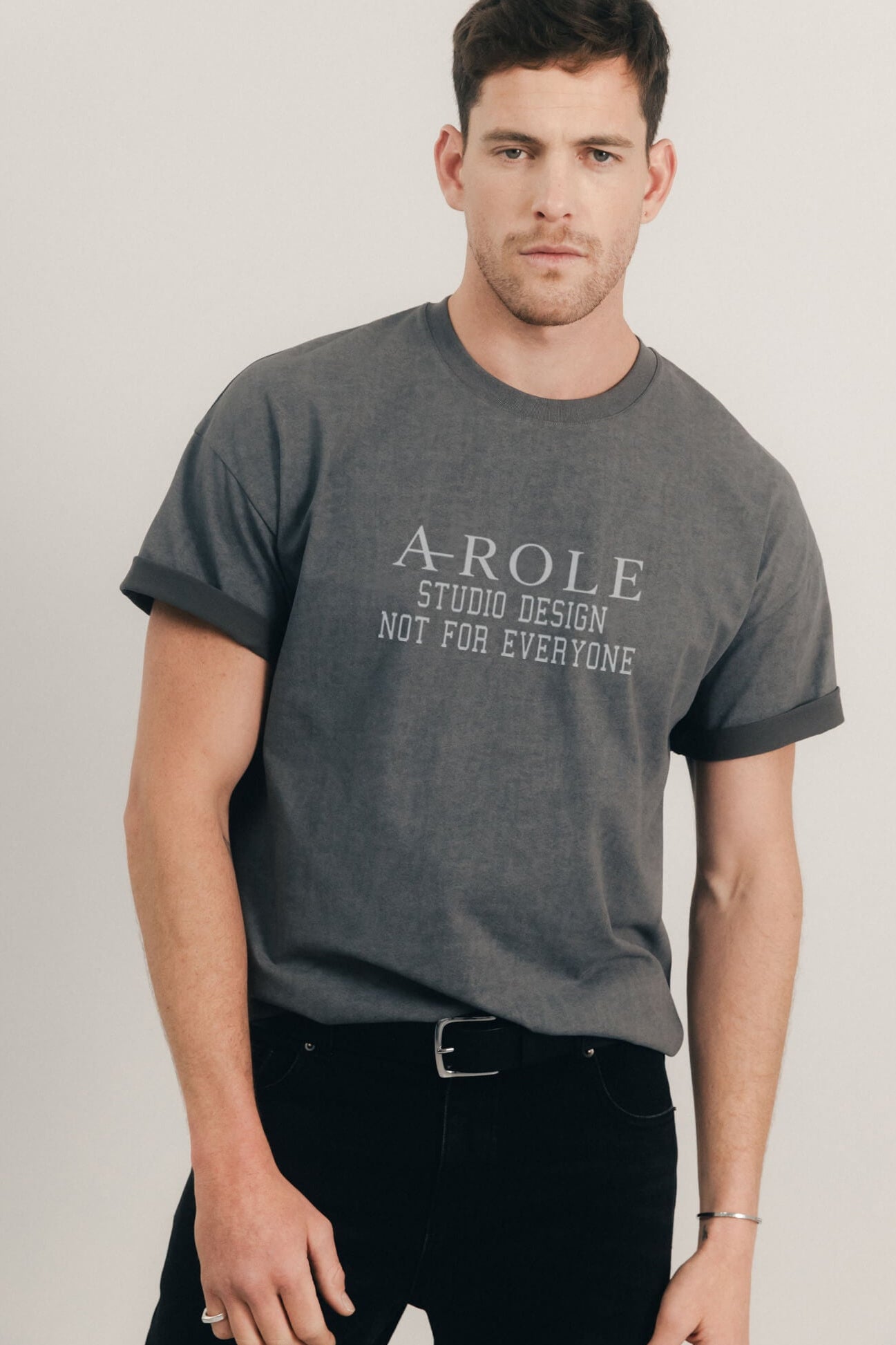 Tee-shirt gris print graphique | Elora