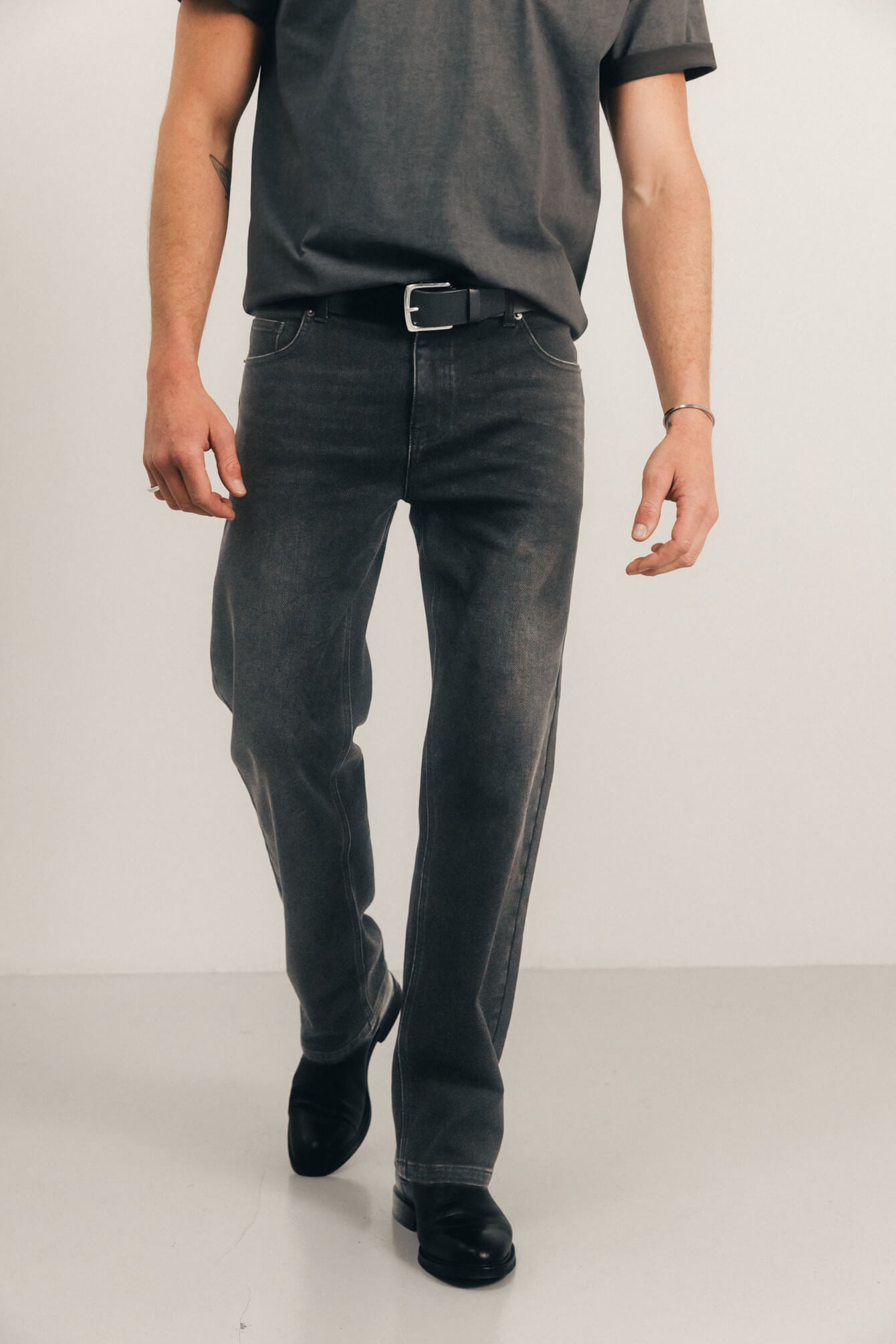 Jean noir denim confort 5 poches | Elora