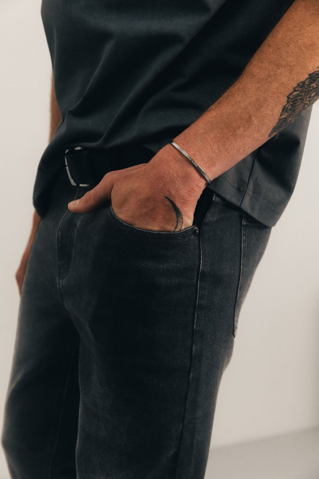 Jean noir denim confort 5 poches | Elora