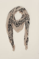 Carré beige imprimé bandana rock | Elora
