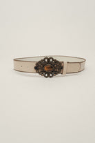 Ceinture beige boucle oversized | Elora