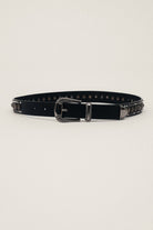 Ceinture noire cloutée esprit western | Elora
