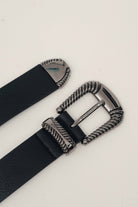 Ceinture noire cloutée esprit western | Elora