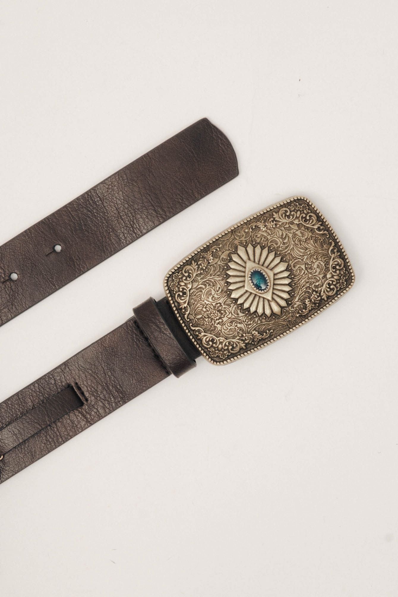 Ceinture choco boucle vintage | Elora