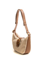 Sac en fausse fourrure camel et écru | Elora