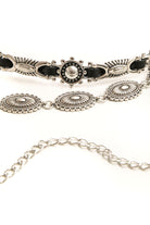 Ceinture double noir et métal | Elora