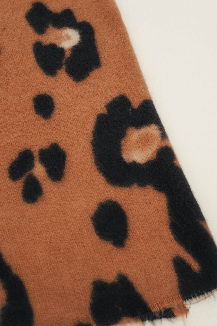 Étole léopard camel maxi | Elora