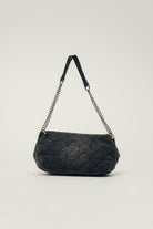 Sac denim noir matelassé rock | Elora