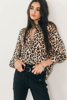 Chemise imprimé léopard bohème chic | Elora