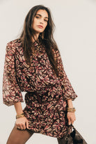 Robe imprimée florale fluide romantique | Elora