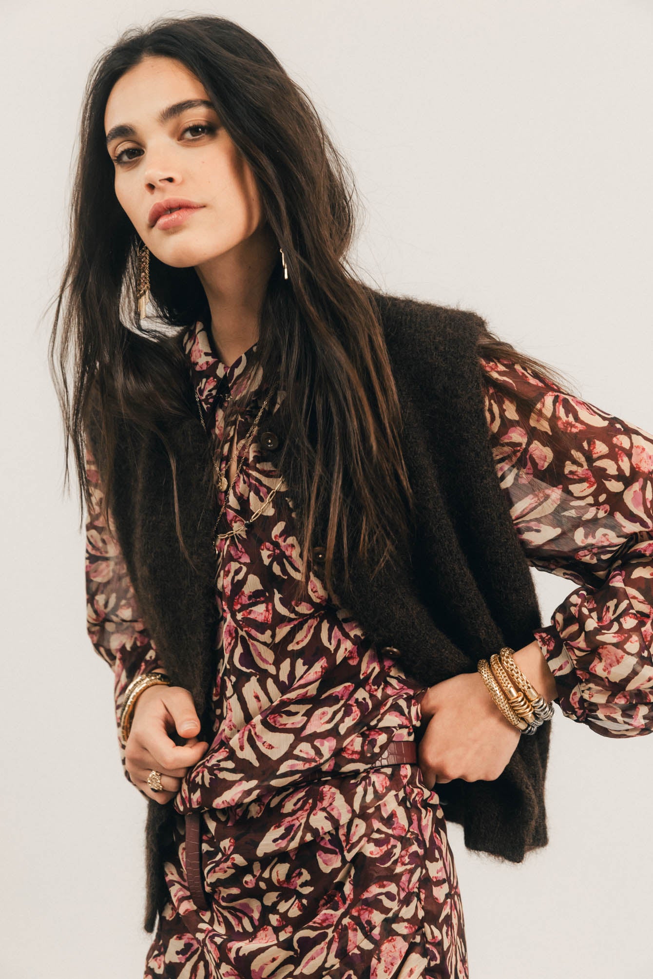 Gilet sans manches choco | Elora