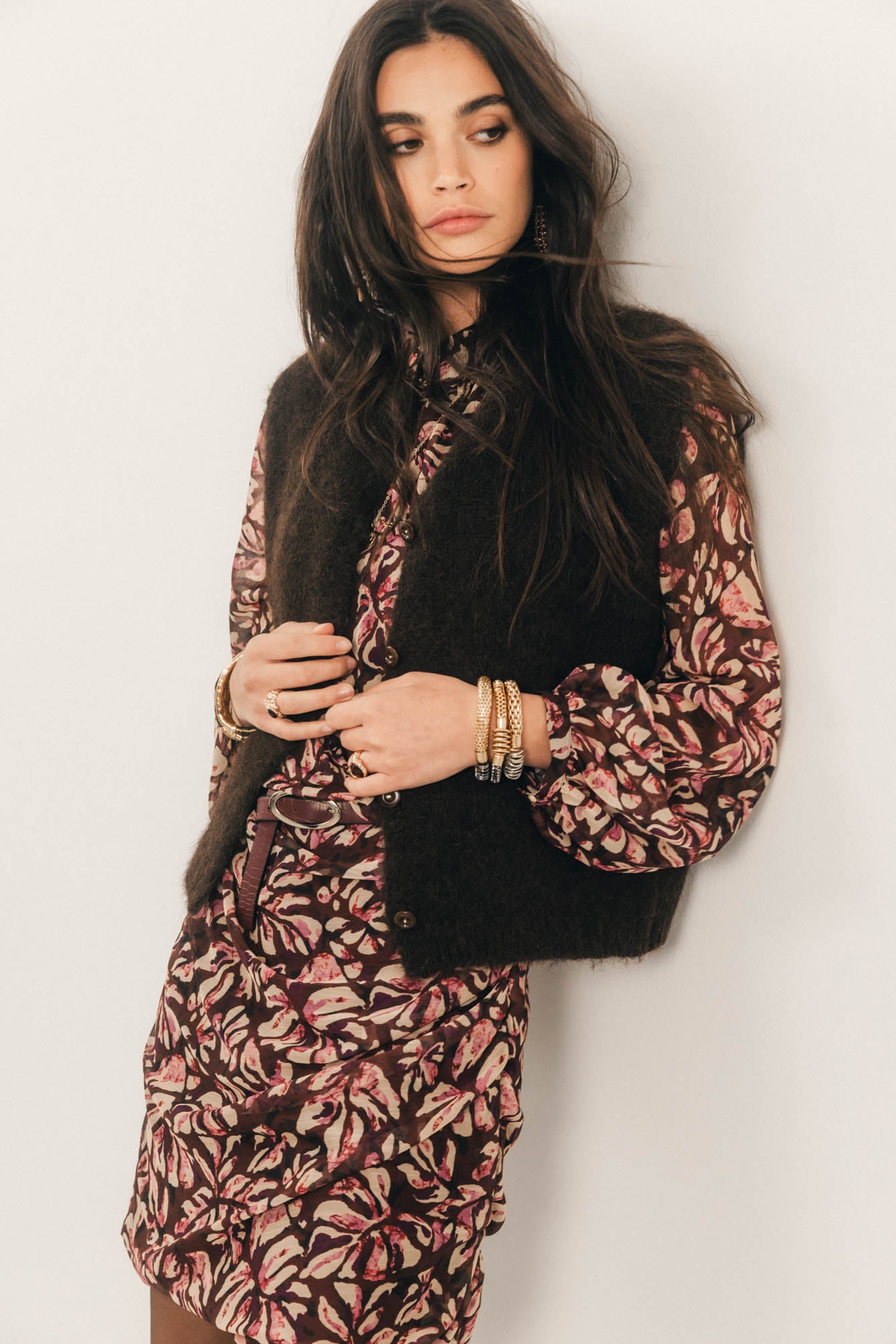 Gilet sans manches choco | Elora