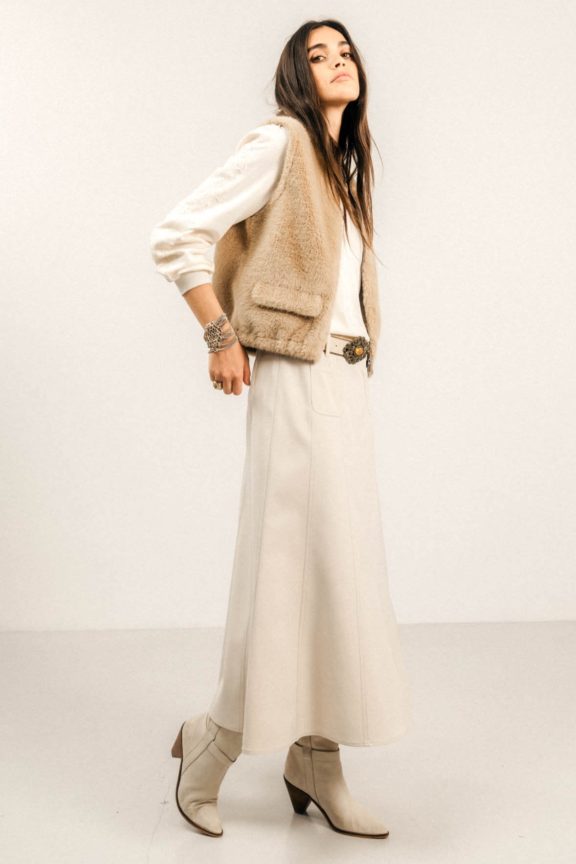 Pull crème dentelle | Elora