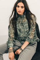 Blouse et débardeur imprimé jade | Elora