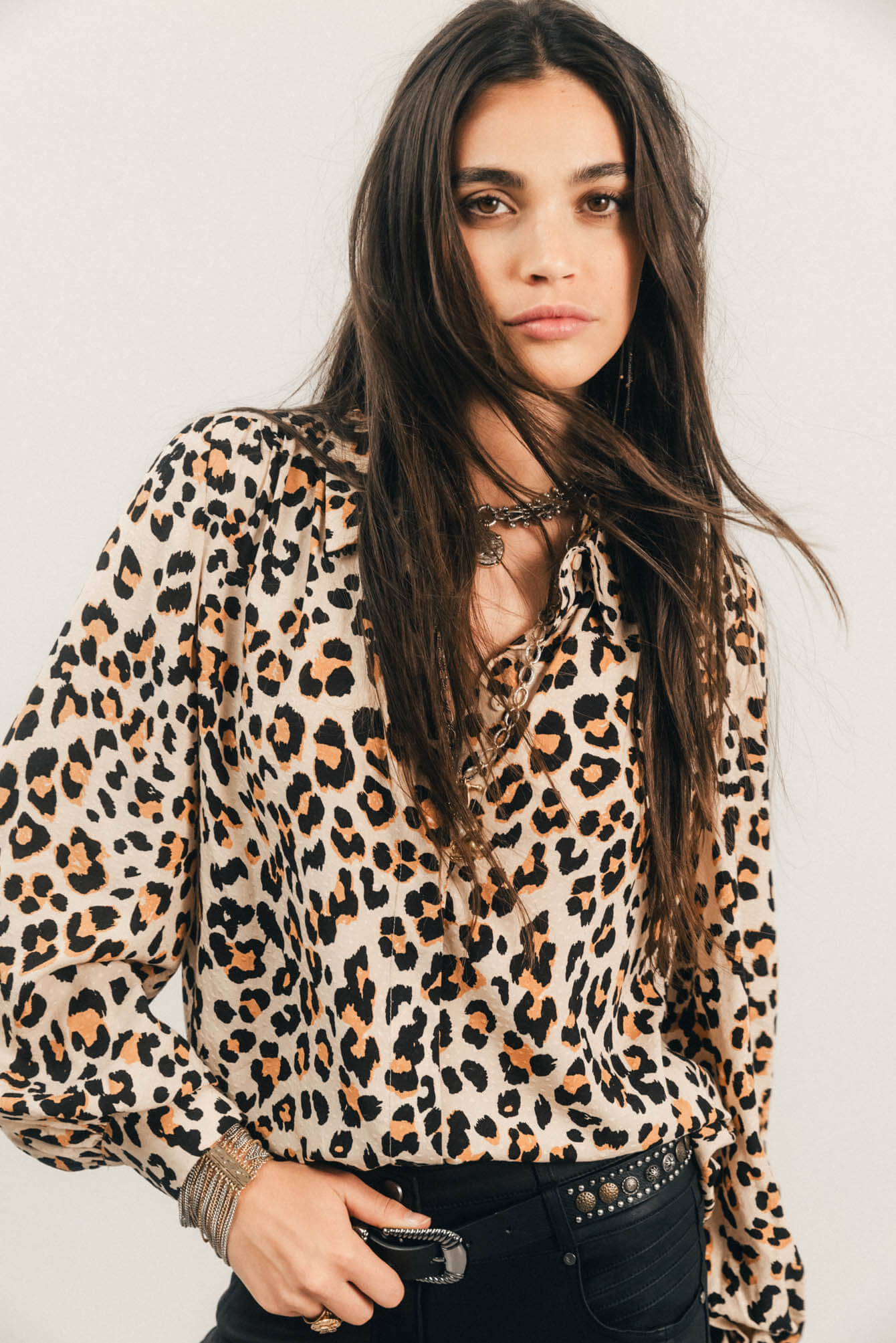 Chemise imprimé léopard bohème chic | Elora