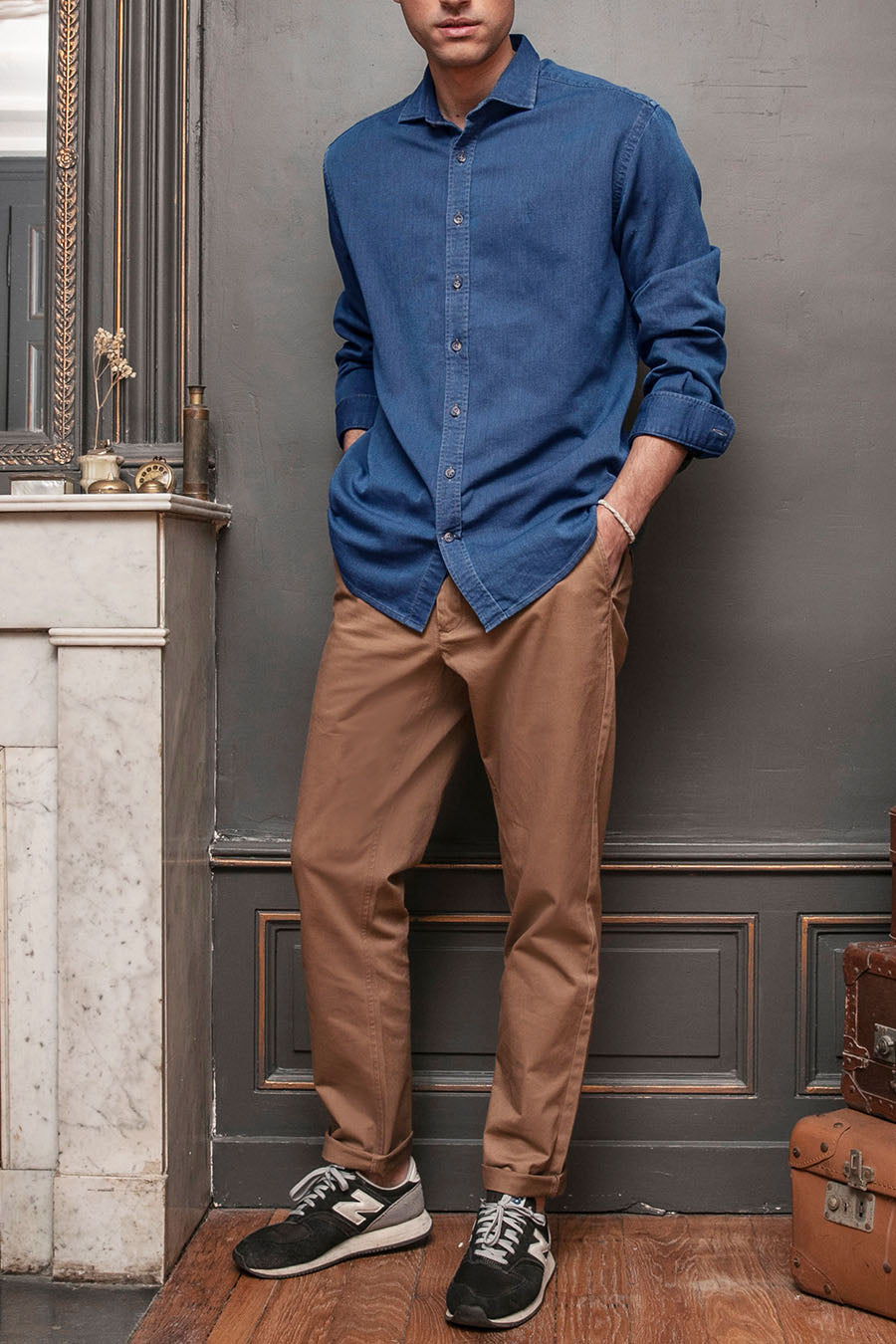 Pantalon chino caramel | Elora