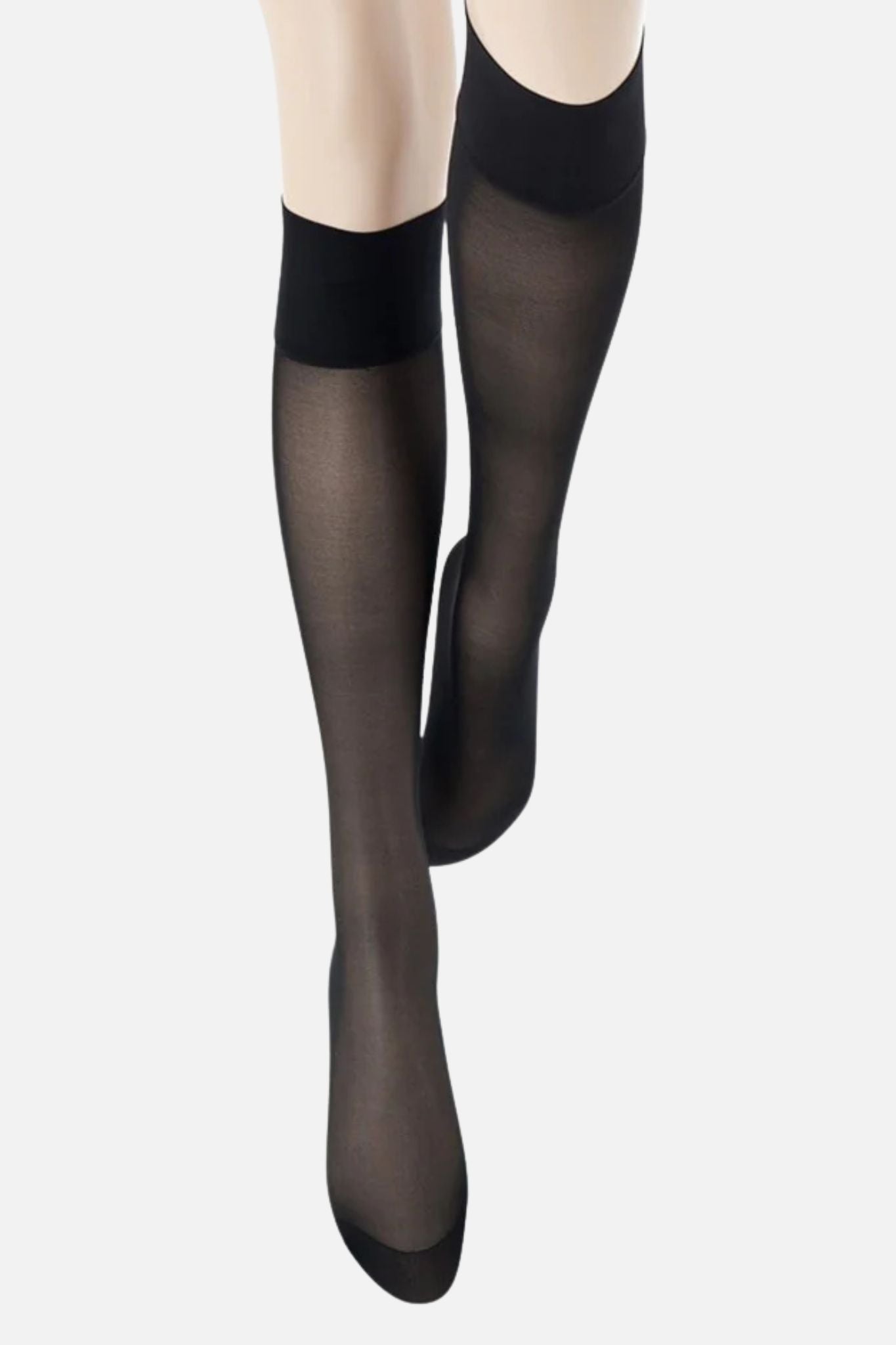 Mi-bas anti jambes lourdes noir | Elora