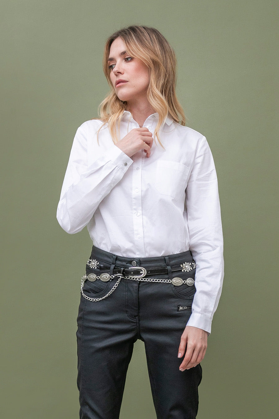 Chemise coupe droite blanche | Elora