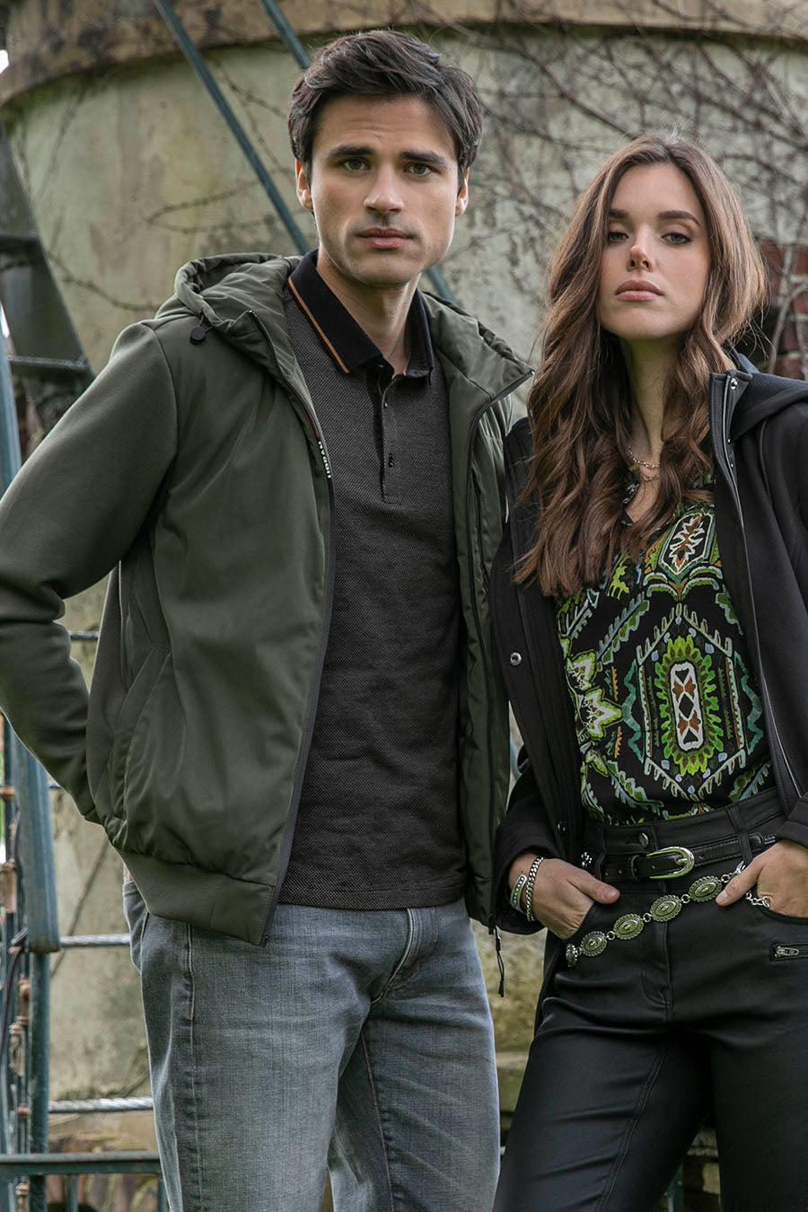 Polo imprimé choco et noir | Elora