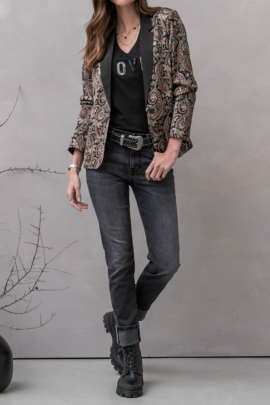 Jean droit gris | Elora