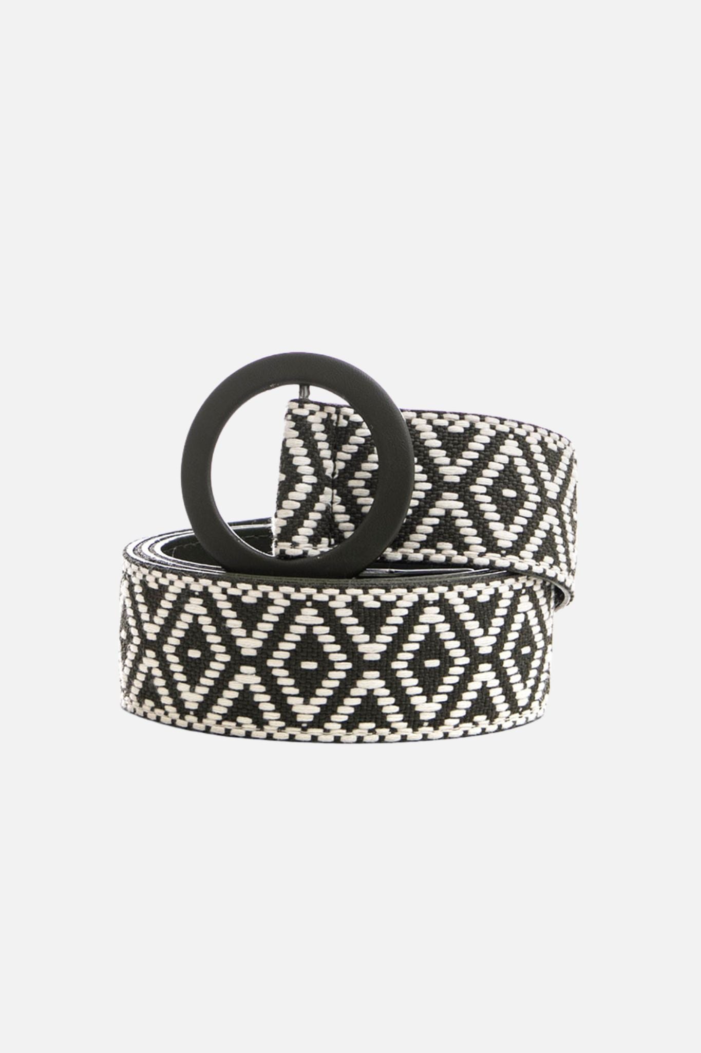 Ceinture bi-matières kaki | Elora