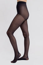 Collants noirs motif graphique | Elora