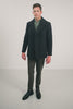 Manteau caban anthracite col tailleur | Elora