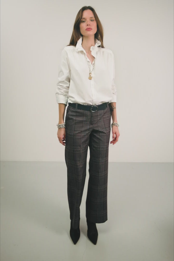 Chemise blanche col volanté | Elora