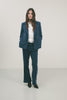 Veste bleue velours double boutonnage | Elora