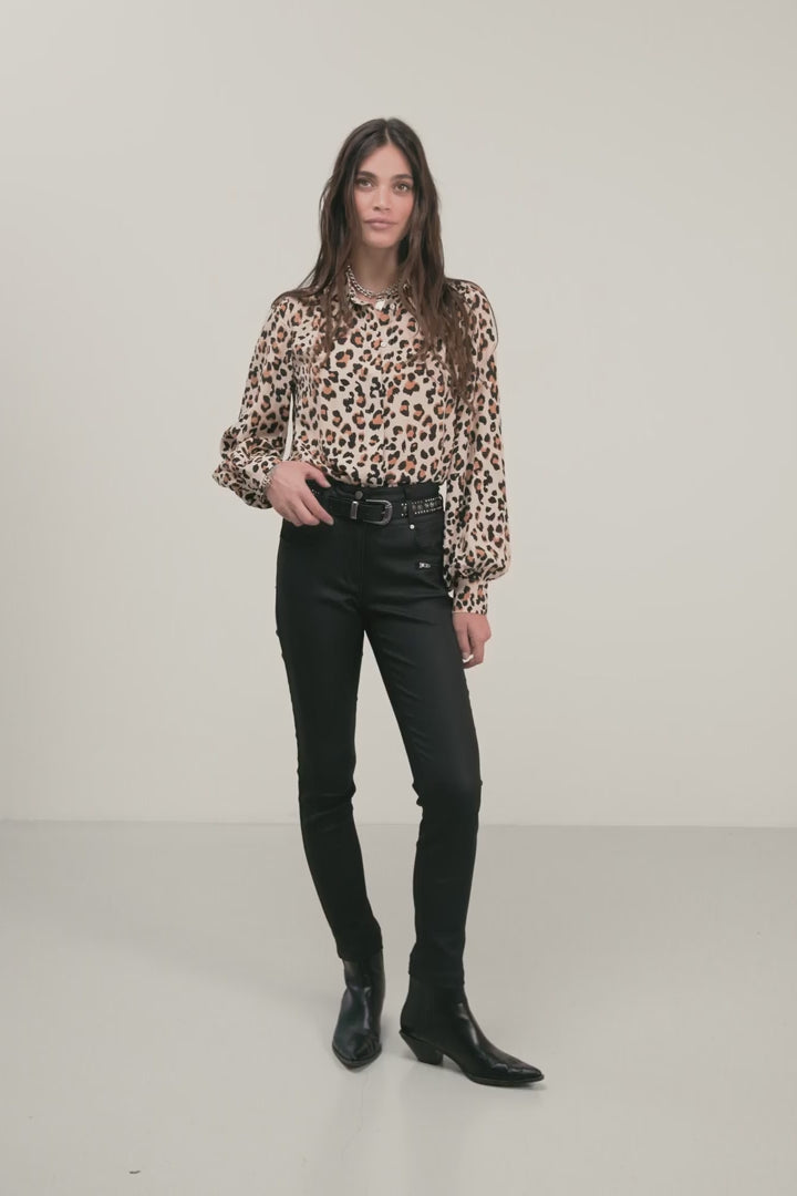Chemise imprimé léopard bohème chic | Elora