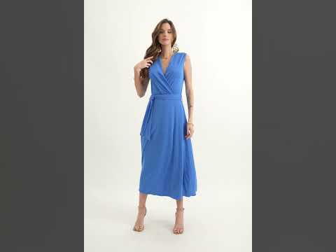 Robe longue bleue | Elora