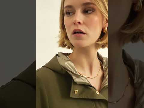 Parka réversible kaki et bronze | Elora