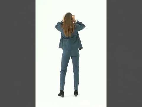 Veste avec broderies bleu | Elora