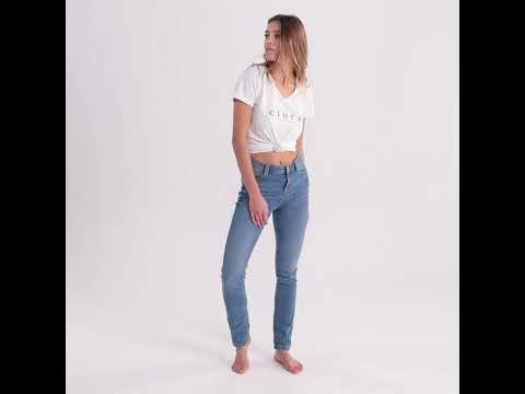 Jean slim push|up bleu clair | Elora