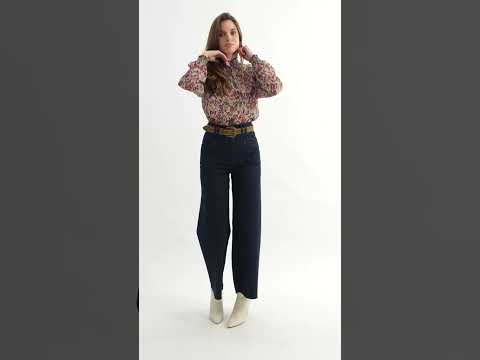 Blouse imprimé écru et multicolore | Elora