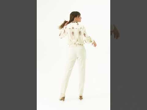 Pantalon cigarette crème | Elora