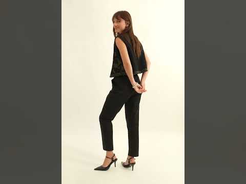 Pantalon seconde peau coloris noir | Elora