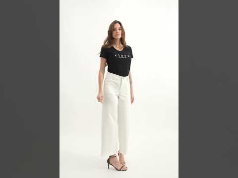 Jean wide leg blanc | Elora