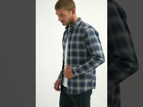 Chemise tartan coupe regular à carreaux bleu | Elora