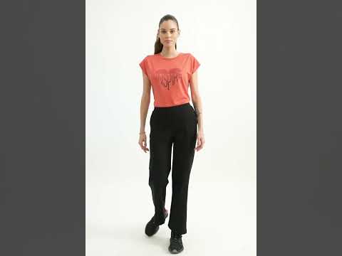 Pantalon noir coupe flare | Elora